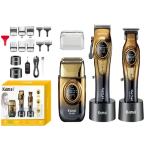 Kit Profesional Barbería Kemei KM-8557 3 en 1